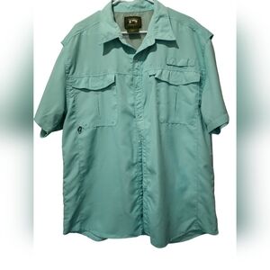 Men's large Stillwater supply company camp short sleeve 2 pockets.Moisture wick